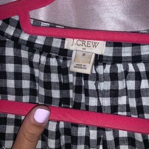 j crew gingham tunic shirt
